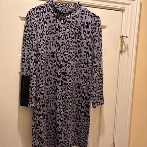 Tyler Boe Black and Lavender Knit Dress